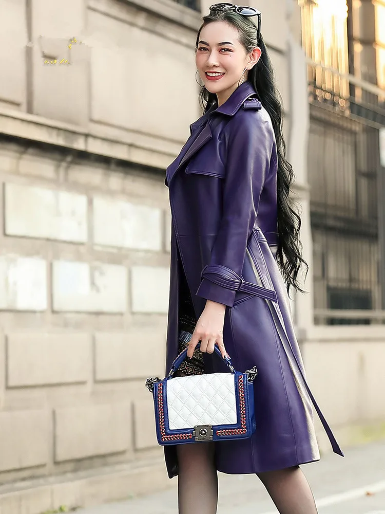Leather Jacket Spring Autumn Jacket Women Genuine Sheepskin Coat Female Jacket Long Windbreaker Chaqueta Mujer 39C08-23
Leather Jacket Spring Autumn Jacket Women Genuine Sheepskin Coat Female Jacket Long Windbreaker Chaqueta Mujer 39C08-23