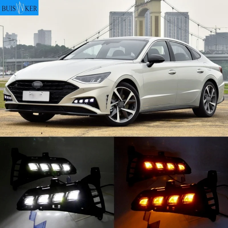 2PCS Dynamic Yellow Turn Signal 12V Car DRL LED Fog Lamp LED Daytime Running Light For Hyundai Sonata 2021 2022
2PCS Dynamic Yellow Turn Signal 12V Car DRL LED Fog Lamp LED Daytime Running Light For Hyundai Sonata 2021 2022
