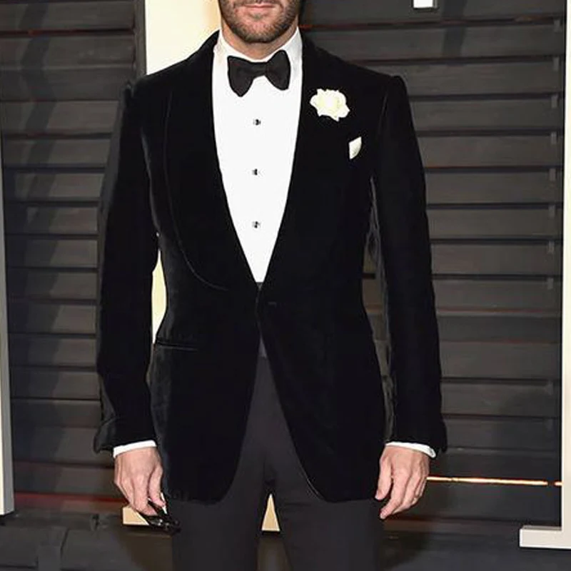 Two Piece Black Velvet Evening Party Men Suits 2019 New Style Wedding Groom Tuxedos (Jacket+Pants)
Two Piece Black Velvet Evening Party Men Suits 2019 New Style Wedding Groom Tuxedos (Jacket+Pants)