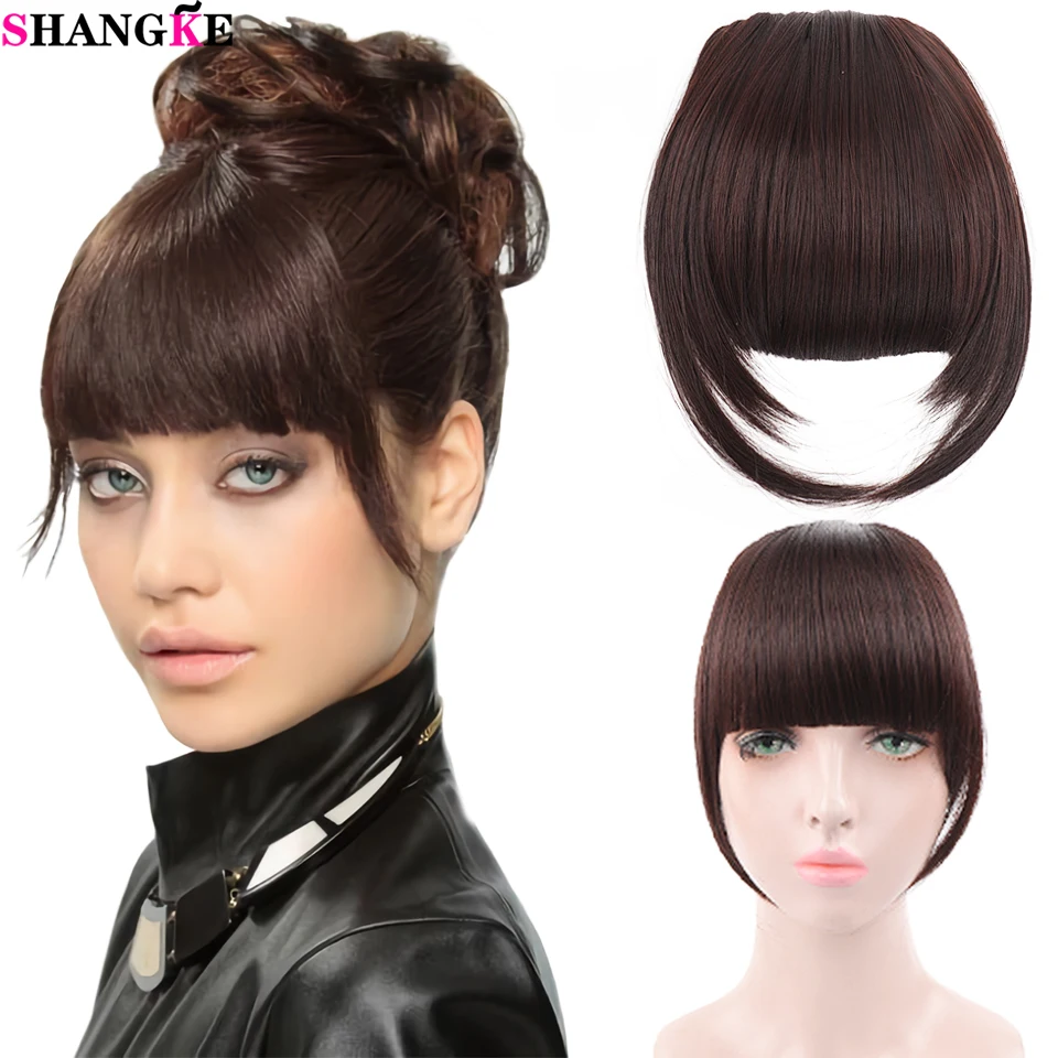 SHANGKE Synthetic Short Straight False Bangs For Women Clip in Hair Bangs Extension With Temple Natural Fake Bangs Hair Piece
SHANGKE Synthetic Short Straight False Bangs For Women Clip in Hair Bangs Extension With Temple Natural Fake Bangs Hair Piece