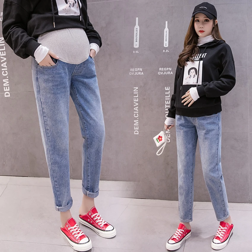 Spring and autumn models of pregnant women denim pants loose belly lift pregnant women's pants all-match fashionable jeans mater
Spring and autumn models of pregnant women denim pants loose belly lift pregnant women's pants all-match fashionable jeans mater