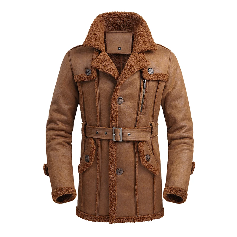 New British Style Suede Leather Jacket Men Winter Long Punk Coat Single Breasted Windbreaker Jacket Men Motorcycle Jacket
New British Style Suede Leather Jacket Men Winter Long Punk Coat Single Breasted Windbreaker Jacket Men Motorcycle Jacket