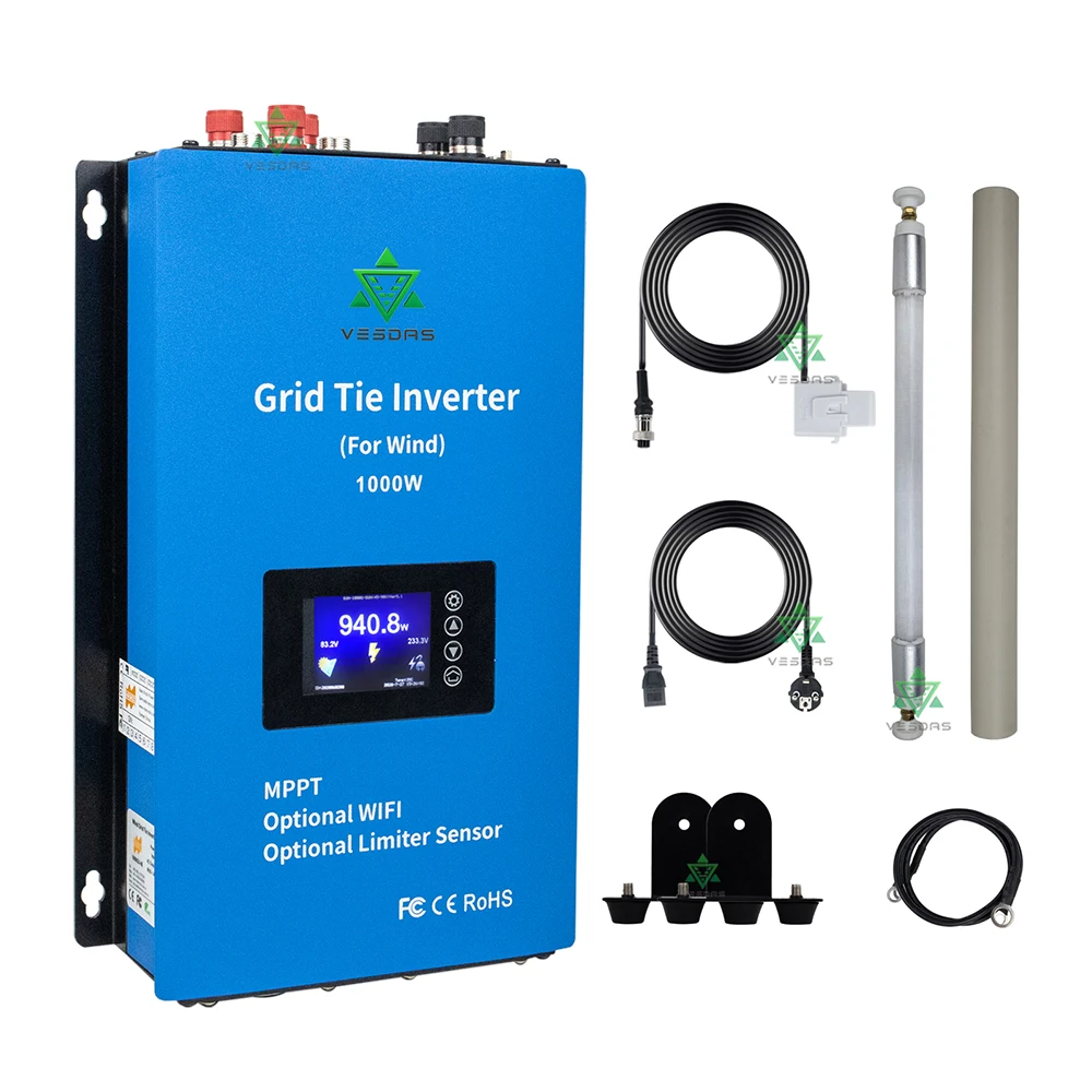 1000W Wind Power On Grid Tie Inverter With Limiter Sensor MPPT Windmill Converter For 3phase 24V 48V AC Wind Turbine Generator
1000W Wind Power On Grid Tie Inverter With Limiter Sensor MPPT Windmill Converter For 3phase 24V 48V AC Wind Turbine Generator