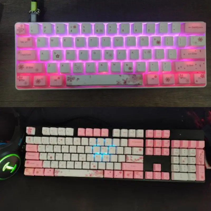 Механические колпачки для клавиатуры OEM PBT Cherry Blossom, колпачки для клавиатуры с сублимационной печатью
Механические колпачки для клавиатуры OEM PBT Cherry Blossom, колпачки для клавиатуры с сублимационной печатью