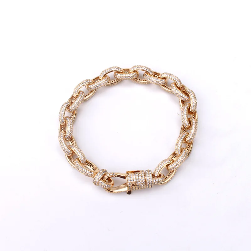 11.5mm Hip Hop AAA Cubic Zirconia Paved Spring Button Bling Iced Out O Shape Link Chain Bangle Bracelet for Men Rapper Jewelry
11.5mm Hip Hop AAA Cubic Zirconia Paved Spring Button Bling Iced Out O Shape Link Chain Bangle Bracelet for Men Rapper Jewelry