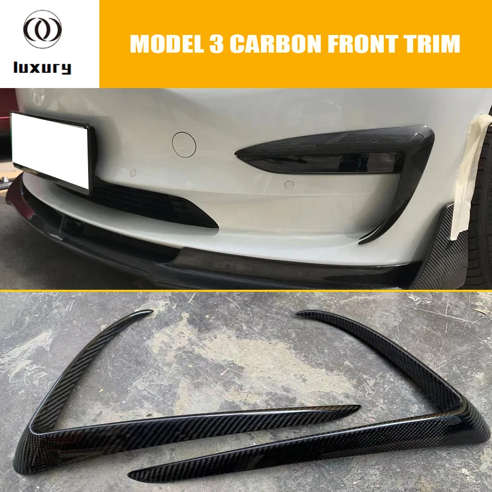 Carbon Fiber Front Bumper Side Fog Air Vent Trim Cover For Tesla Model 3 2017 up
Carbon Fiber Front Bumper Side Fog Air Vent Trim Cover For Tesla Model 3 2017 up