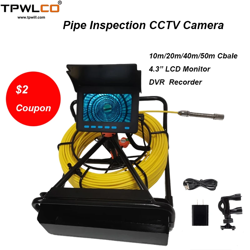 4.3inch LCD Screen Drain Pipe Industrial Video Endoscope System With DVR 17mm 1000TVL Professional Sewer Camera 10-50m Cable
4.3inch LCD Screen Drain Pipe Industrial Video Endoscope System With DVR 17mm 1000TVL Professional Sewer Camera 10-50m Cable