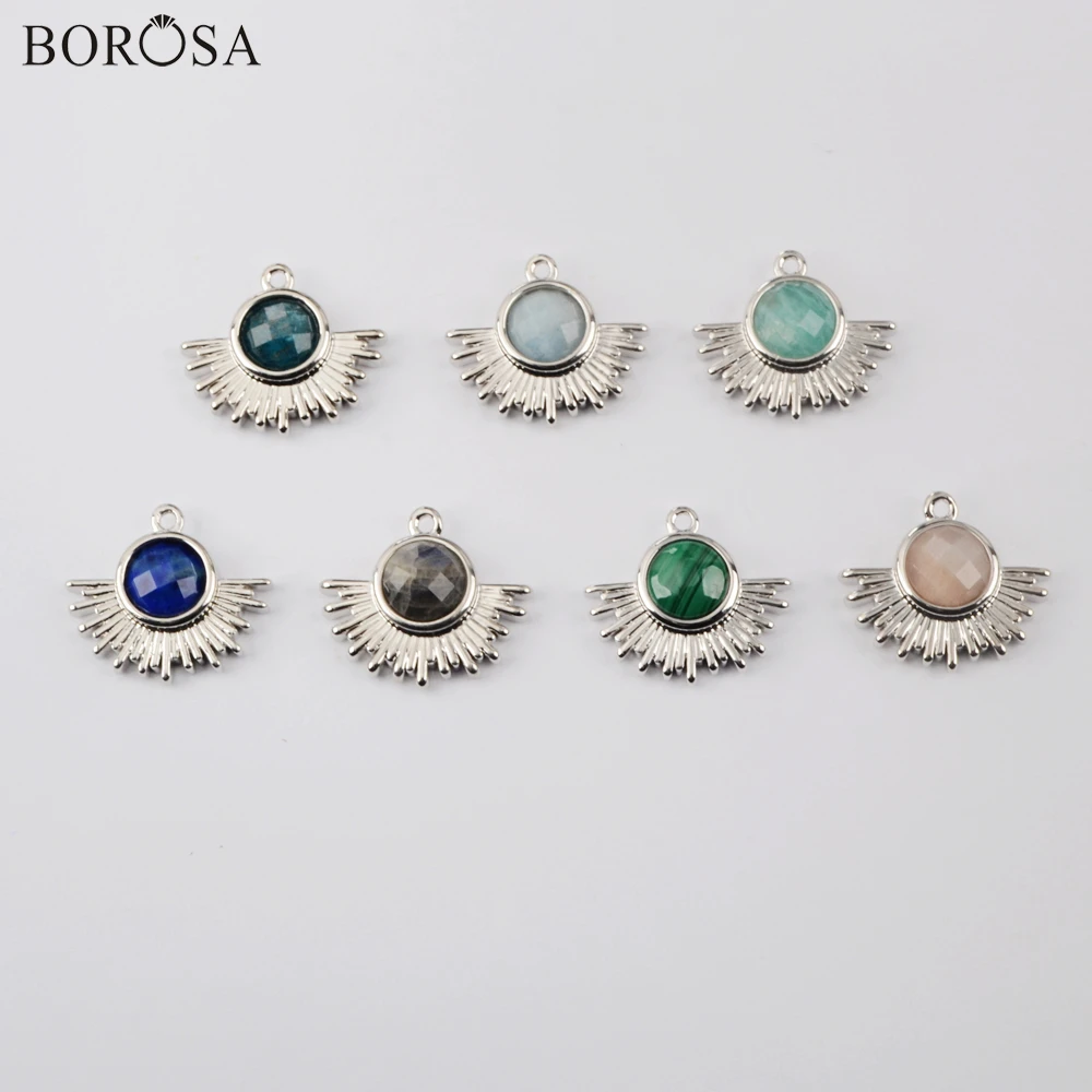 BOROSA Natural Gems Stones Necklace Pendant Silver Color Natural Stone Charms for Earrings for Necklace Women Jewelry WX1532
BOROSA Natural Gems Stones Necklace Pendant Silver Color Natural Stone Charms for Earrings for Necklace Women Jewelry WX1532