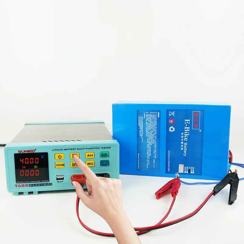 SUNKKO T668 18650 lithium battery battery capacity aging discharge tester internal resistance measurement detection
SUNKKO T668 18650 lithium battery battery capacity aging discharge tester internal resistance measurement detection