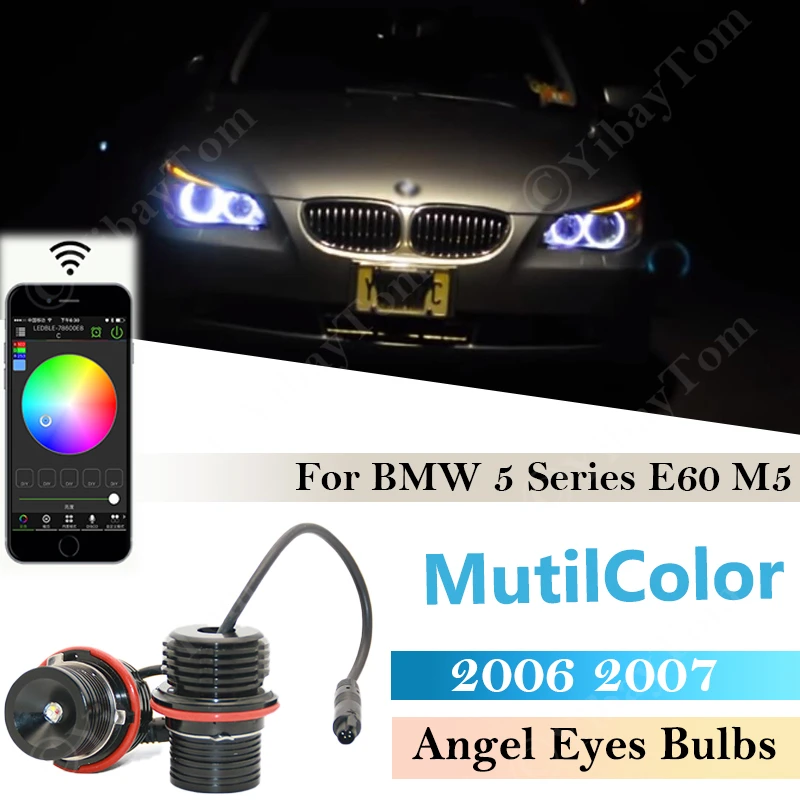 For BMW 5 Series E60 M5 2006 2007 E87 E39 E61 E63 E64 E65 E66 E83 E53 530xi 545i Multi Color RGB LED Headlight Angel Eyes Bulbs
For BMW 5 Series E60 M5 2006 2007 E87 E39 E61 E63 E64 E65 E66 E83 E53 530xi 545i Multi Color RGB LED Headlight Angel Eyes Bulbs