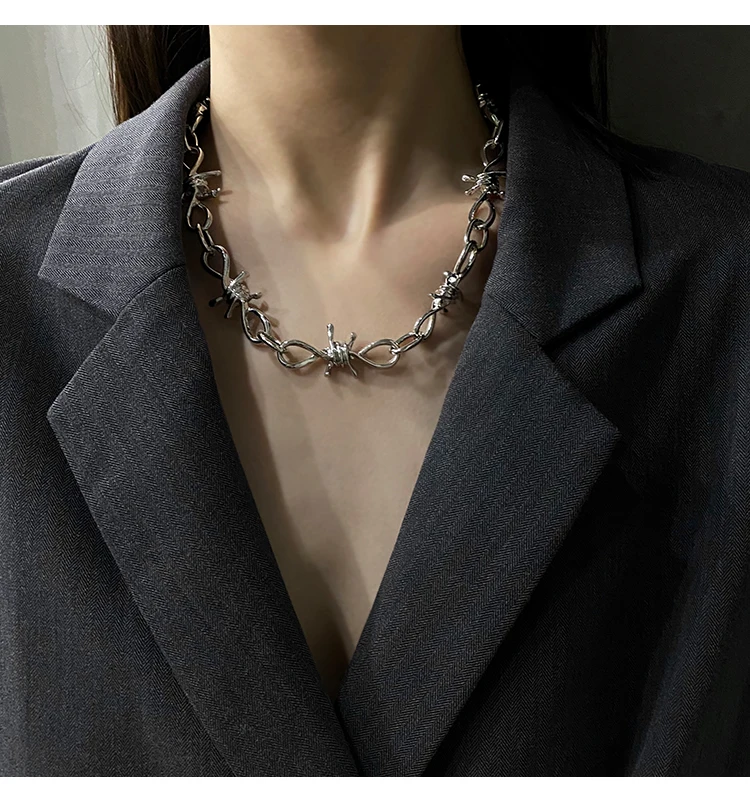 Unisex Necklace Necklace Female Hip-Hop Gothic Punk Style Barbed Wire Small Barbed Chain Necklace
Unisex Necklace Necklace Female Hip-Hop Gothic Punk Style Barbed Wire Small Barbed Chain Necklace
