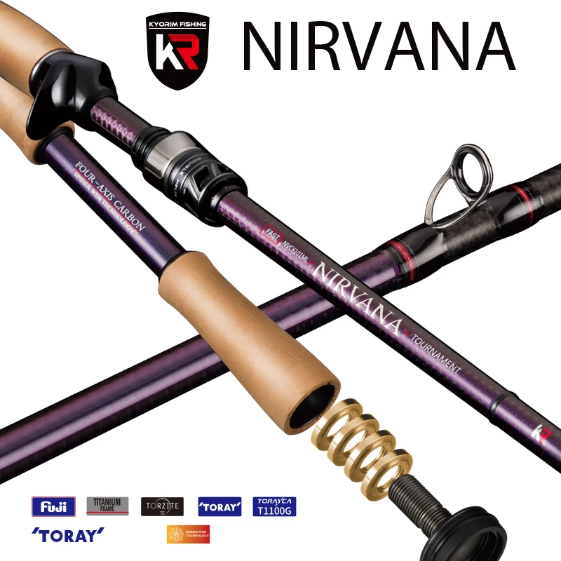 KYORIM-NIRVANA Competitive Fishing Rod, One Sections, FUJI TORZITE GUIDE,TORAY T1100G, 4-AXIS Carbon, L ML M MH,FAST ACTION
KYORIM-NIRVANA Competitive Fishing Rod, One Sections, FUJI TORZITE GUIDE,TORAY T1100G, 4-AXIS Carbon, L ML M MH,FAST ACTION