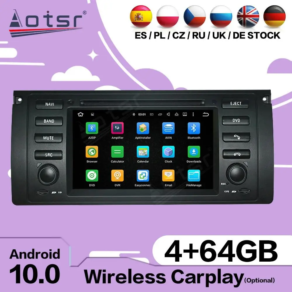 Мультимедийный проигрыватель Carplay, стерео, Android, для BMW X5, M5, E39 1995-2003, E53 2000-2007, GPS, видео, авто, аудио, радио, головное устройство
Мультимедийный проигрыватель Carplay, стерео, Android, для BMW X5, M5, E39 1995-2003, E53 2000-2007, GPS, видео, авто, аудио, радио, головное устройство