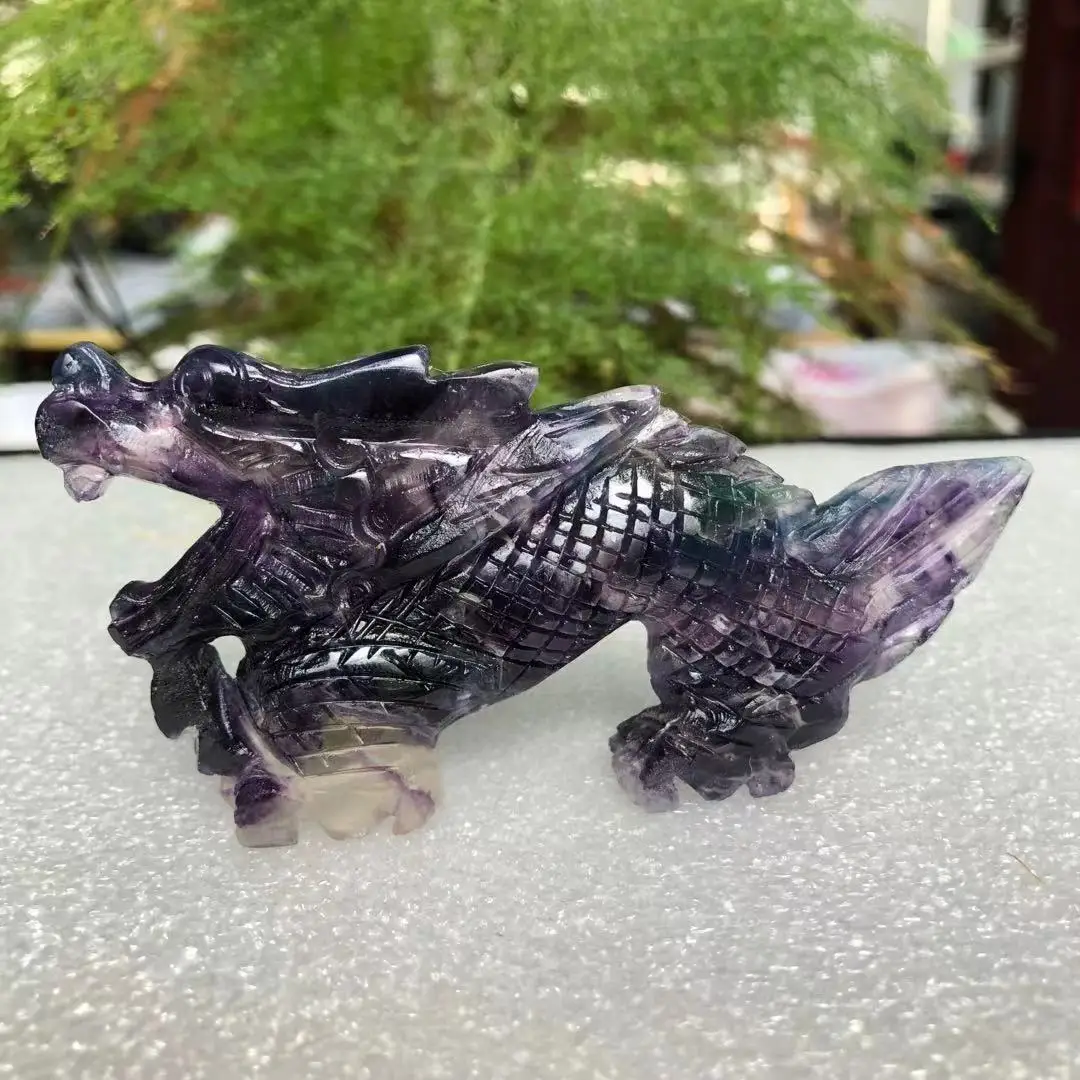 Natural Fluorite Crystal Quartz Carved Dargon Small Statue Cute Stone Crafts Reiki Healing Decorative Figurine
Natural Fluorite Crystal Quartz Carved Dargon Small Statue Cute Stone Crafts Reiki Healing Decorative Figurine
