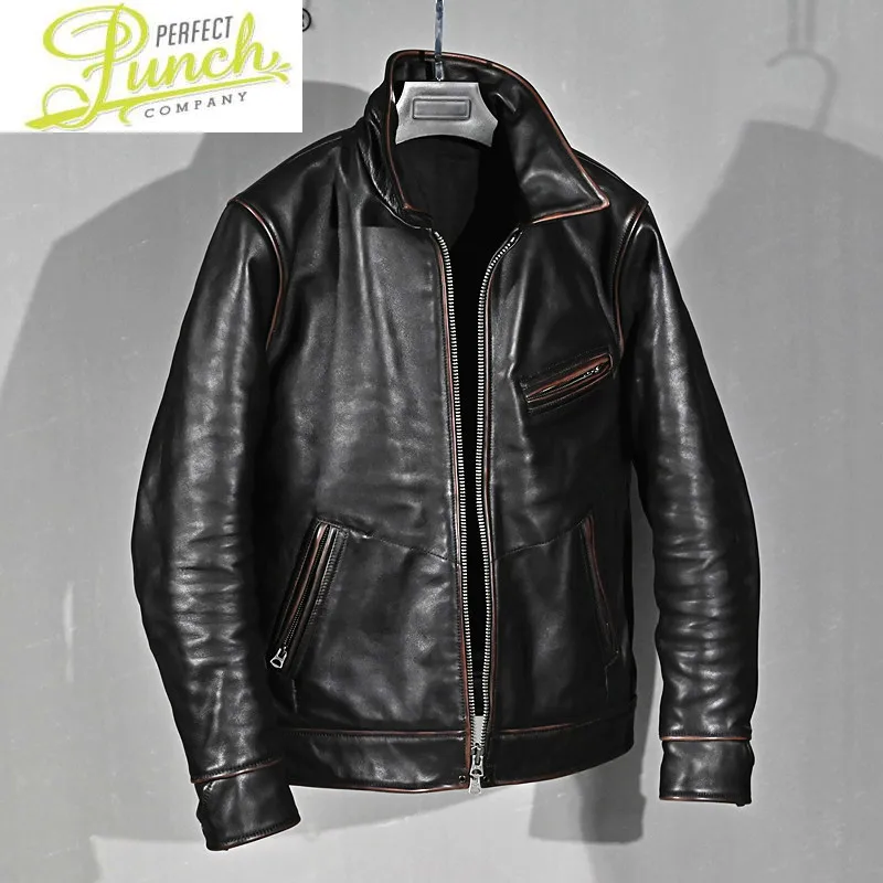 Real New Cow Leather Jacket Men Vintage Cowhide Genuine Leather Coat Luxury Clothes Mens Leather Jackets KJ4811
Real New Cow Leather Jacket Men Vintage Cowhide Genuine Leather Coat Luxury Clothes Mens Leather Jackets KJ4811