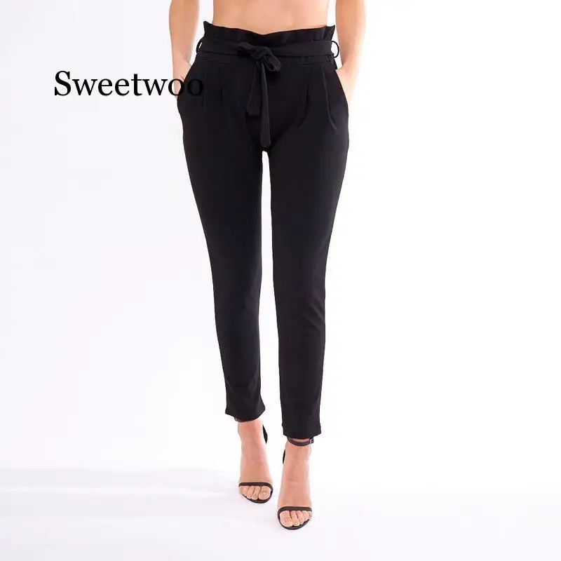 Hot Sale Fashion Women's Solid High Waist Slim Solid Bandage Stretchy Pants Office Lady Summer Casual Straight Thin Pants
Hot Sale Fashion Women's Solid High Waist Slim Solid Bandage Stretchy Pants Office Lady Summer Casual Straight Thin Pants