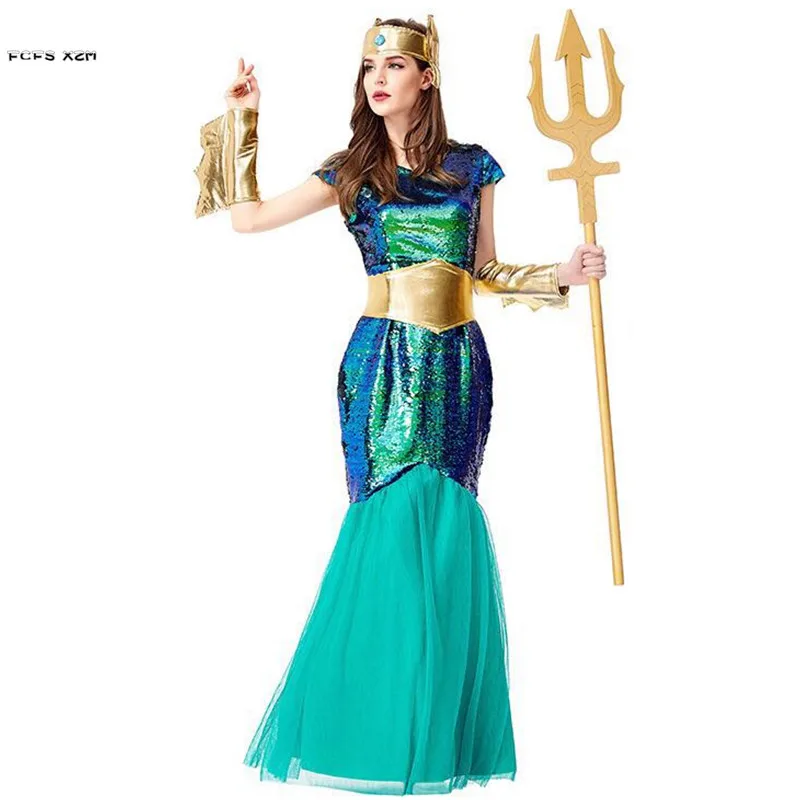 M-XL Green Women Halloween Mermaid Costumes Female Neptune Poseidon Cosplay Carnival Purim Parade Queen Role Play Party Dress
M-XL Green Women Halloween Mermaid Costumes Female Neptune Poseidon Cosplay Carnival Purim Parade Queen Role Play Party Dress