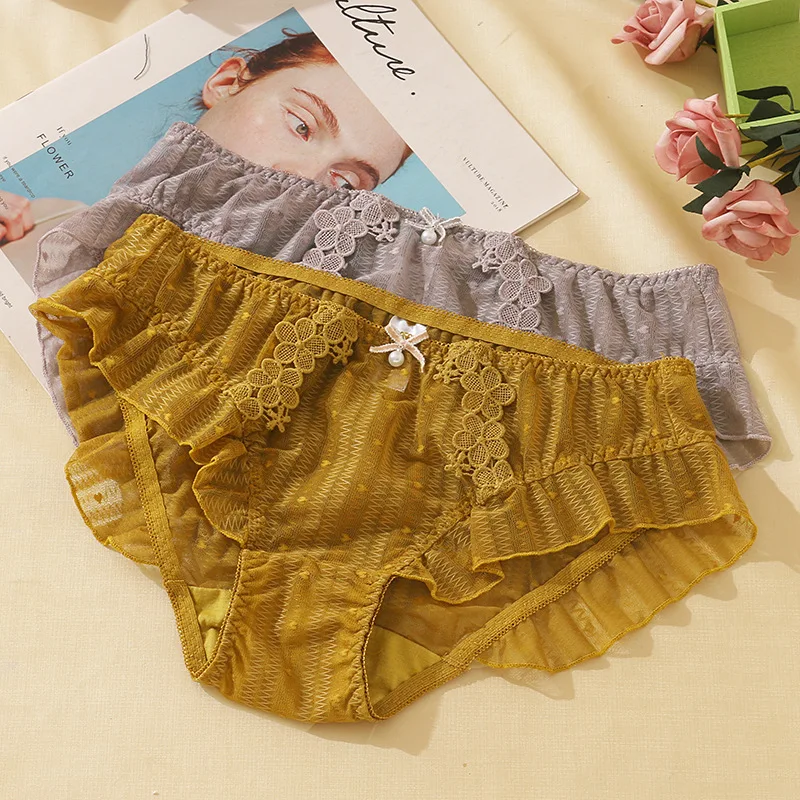 New Women's Underwear Sexy Lace Panties Fashion Flower Comfort Briefs Mid Waist Seamless Retro Underpants Female Lingerie
New Women's Underwear Sexy Lace Panties Fashion Flower Comfort Briefs Mid Waist Seamless Retro Underpants Female Lingerie