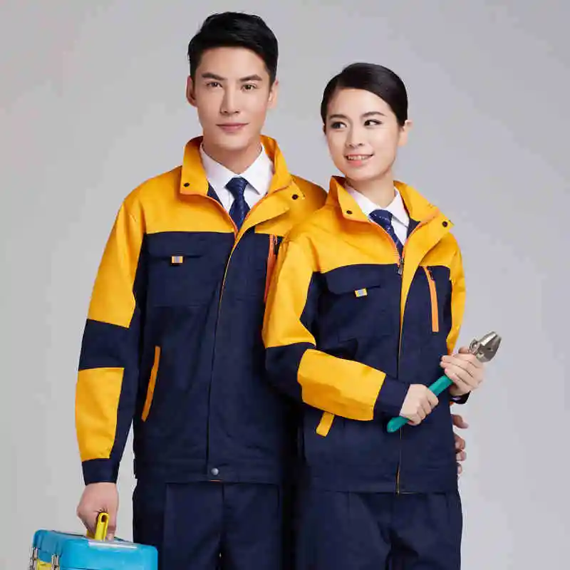 Work Clothing Set Men Women Contrast Color Jacket+pants Wear Resistant Machine Repair Welder Workshop Coveralls Working Uniforms
Work Clothing Set Men Women Contrast Color Jacket+pants Wear Resistant Machine Repair Welder Workshop Coveralls Working Uniforms