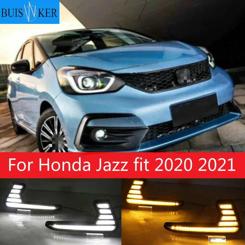 For Honda Jazz fit 2020 2021 LED DRL fog lamp with turn signal function car styling LED Daytime Running Lights
For Honda Jazz fit 2020 2021 LED DRL fog lamp with turn signal function car styling LED Daytime Running Lights