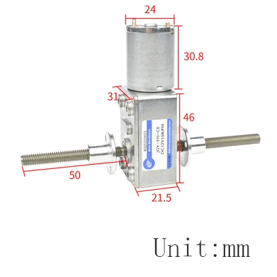 JGY370 Twin Screw Flange Nut DC Reduction Motor Self-locking Gear Worm Motor High Torque Low Speed Motor 12v 24v 6-210rpm
JGY370 Twin Screw Flange Nut DC Reduction Motor Self-locking Gear Worm Motor High Torque Low Speed Motor 12v 24v 6-210rpm
