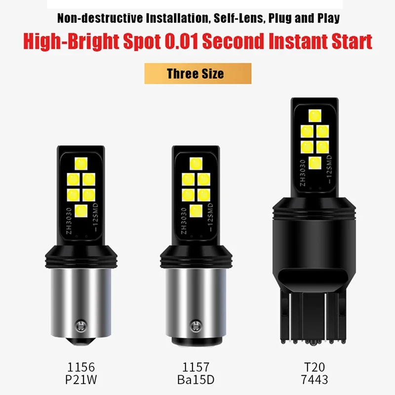 50pcs Car Parking Brake Lights High Bright T20 7443 Auto LED P21W 1156 1157 12SMD DRL Turn Signal Lamp Reverse Bulbs Wholesale
50pcs Car Parking Brake Lights High Bright T20 7443 Auto LED P21W 1156 1157 12SMD DRL Turn Signal Lamp Reverse Bulbs Wholesale