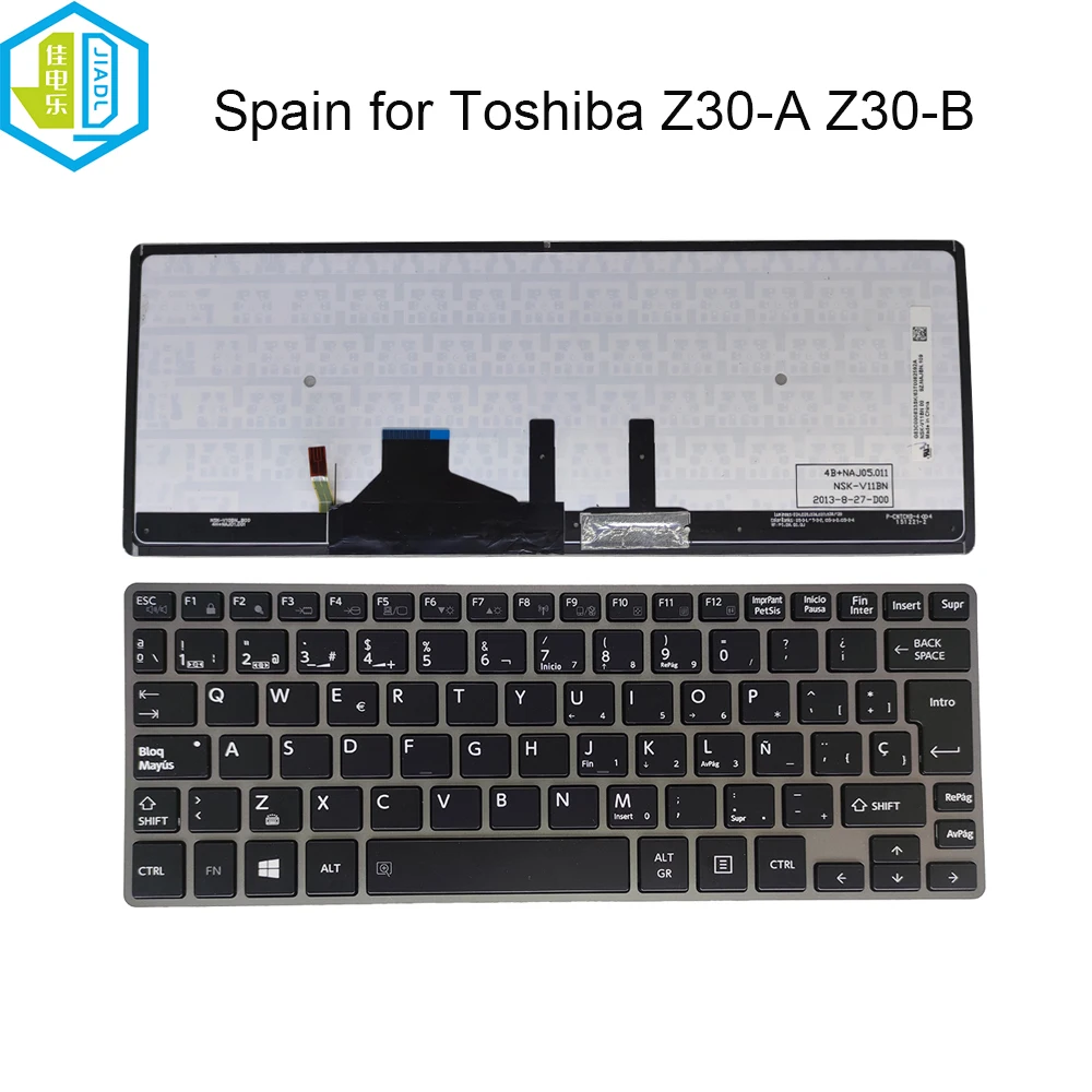 Клавиатура Z30 с испанской подсветкой для Toshiba Portege Z30T-A Z30T Z30-A SP/ES, клавиатуры для ноутбука в Испании
Клавиатура Z30 с испанской подсветкой для Toshiba Portege Z30T-A Z30T Z30-A SP/ES, клавиатуры для ноутбука в Испании