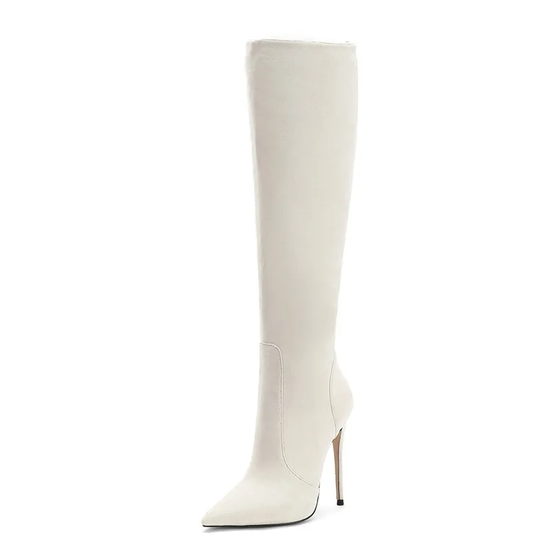Women Winter Solid Color Knee High Boots Stiletto High Heels Pointed Toe Ladies Slip On Shoes
Women Winter Solid Color Knee High Boots Stiletto High Heels Pointed Toe Ladies Slip On Shoes
