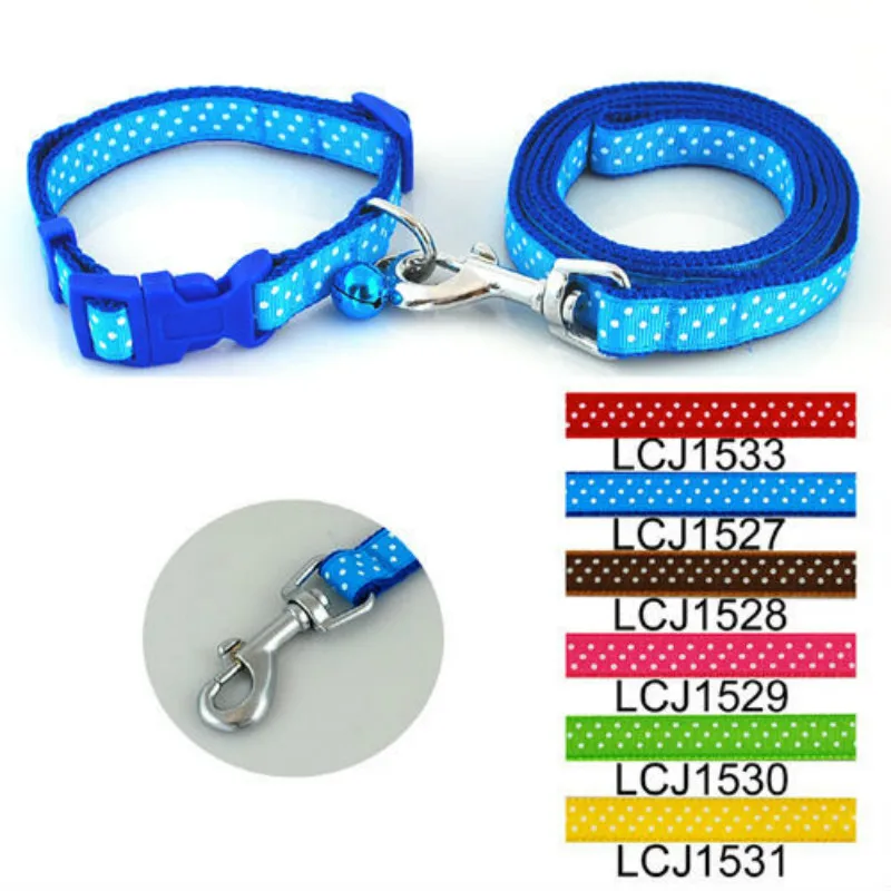 Classic Pet Dog Collar Leash Lead Set, Pet Dog, Dots Print, 6 Colors, 12 PCs/Lot
Classic Pet Dog Collar Leash Lead Set, Pet Dog, Dots Print, 6 Colors, 12 PCs/Lot