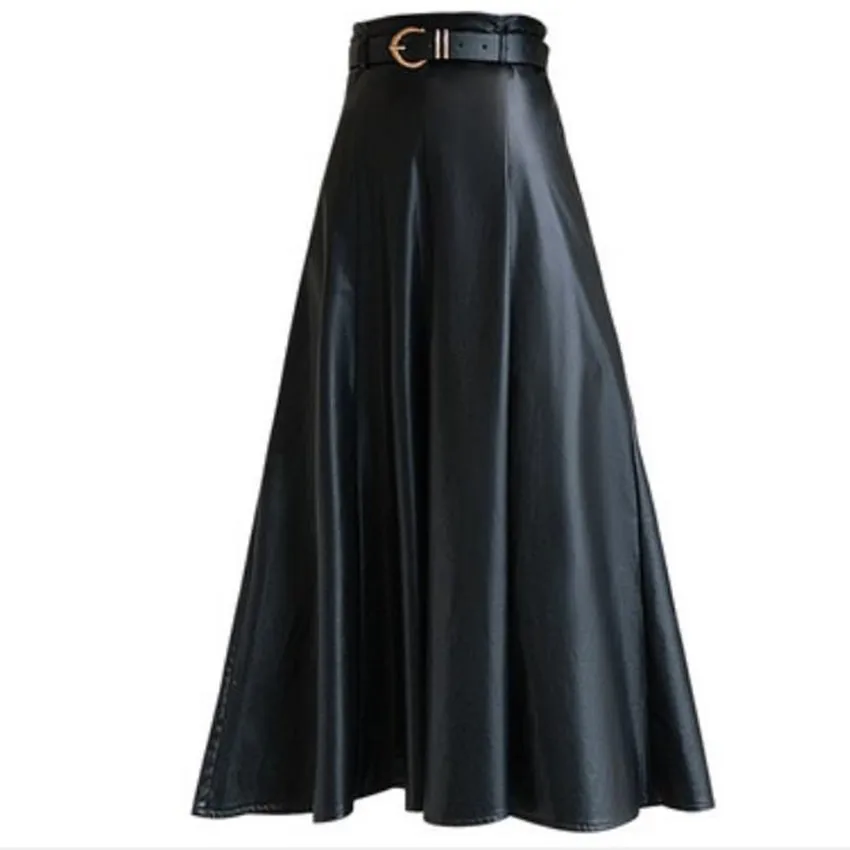 Black autumn winter velvet warm pu leather umbrella skirt women high waist big swing a-line skirt
Black autumn winter velvet warm pu leather umbrella skirt women high waist big swing a-line skirt