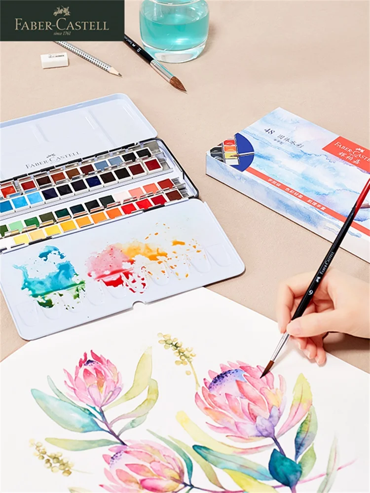 1 Набор Faber-Castell, однотонные фотоакварельные пигменты, Оловянная коробка, краска акварелью 24/26/48 цветов
1 Набор Faber-Castell, однотонные фотоакварельные пигменты, Оловянная коробка, краска акварелью 24/26/48 цветов