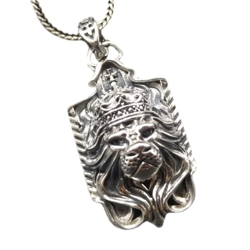 2021 Trendy Solid 100% Pure S925 Silver Jewelry Fashion Retro Punk Rock Locomotive Popular Domineering Men's Lion Head Pendant
2021 Trendy Solid 100% Pure S925 Silver Jewelry Fashion Retro Punk Rock Locomotive Popular Domineering Men's Lion Head Pendant
