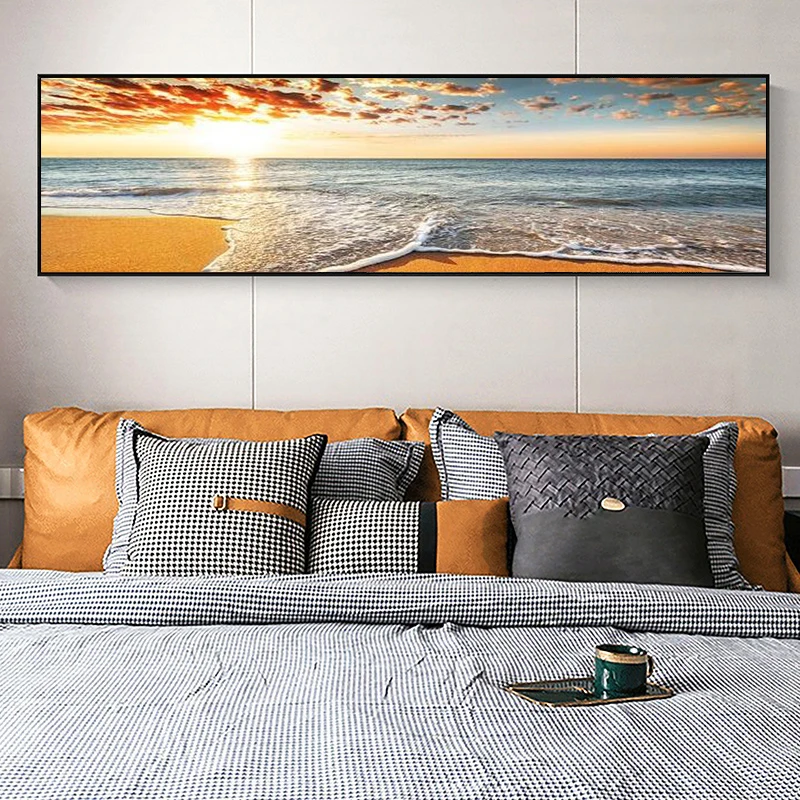 Modern Simple Nordic Seaside Sunrise Beach Scenic Canvas Living Room Decorative Painting Frameless Wall Art Cuadros Para Sala
Modern Simple Nordic Seaside Sunrise Beach Scenic Canvas Living Room Decorative Painting Frameless Wall Art Cuadros Para Sala