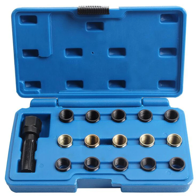 Spark plug repair tool kit 16 piece set M14x1.25 spark plug thread repair tool car repair
Spark plug repair tool kit 16 piece set M14x1.25 spark plug thread repair tool car repair