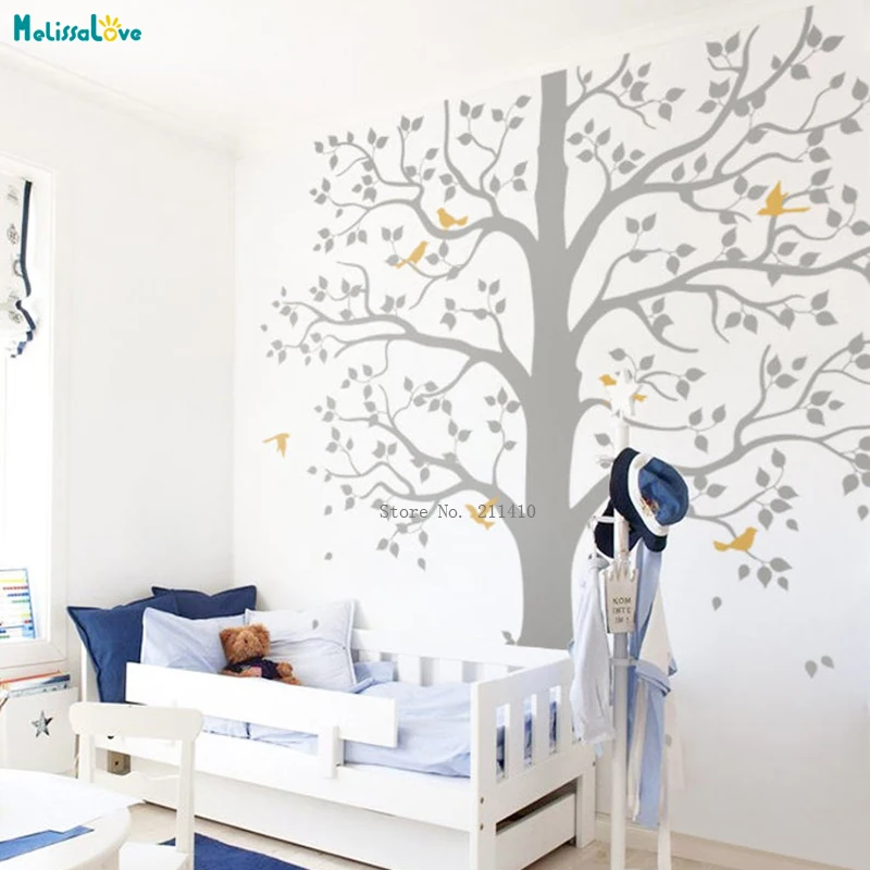 Custom Two Color Large Tree Wall Decals Cute Birds Home Decor Kids Room Nursery Murals Removable Beautiful Gift YT4331
Custom Two Color Large Tree Wall Decals Cute Birds Home Decor Kids Room Nursery Murals Removable Beautiful Gift YT4331