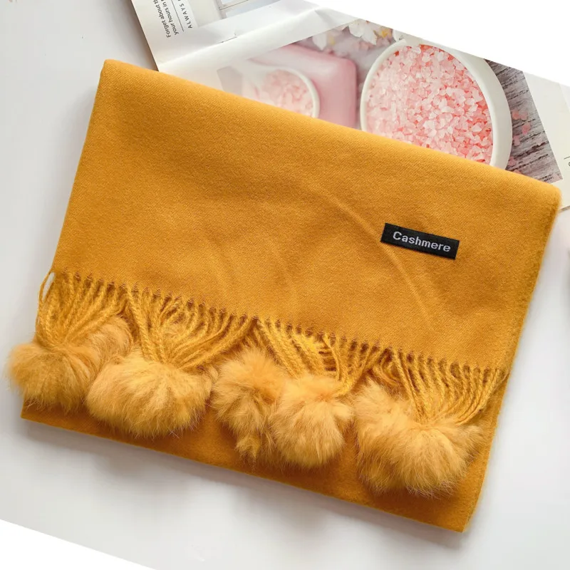 Warm Winter Wool Cashmere Pom Scarf Pink Thick With Rabbit Fur Ball Pashmina Large Stole Lady Wrap Shawl Oversize Blanket
Warm Winter Wool Cashmere Pom Scarf Pink Thick With Rabbit Fur Ball Pashmina Large Stole Lady Wrap Shawl Oversize Blanket