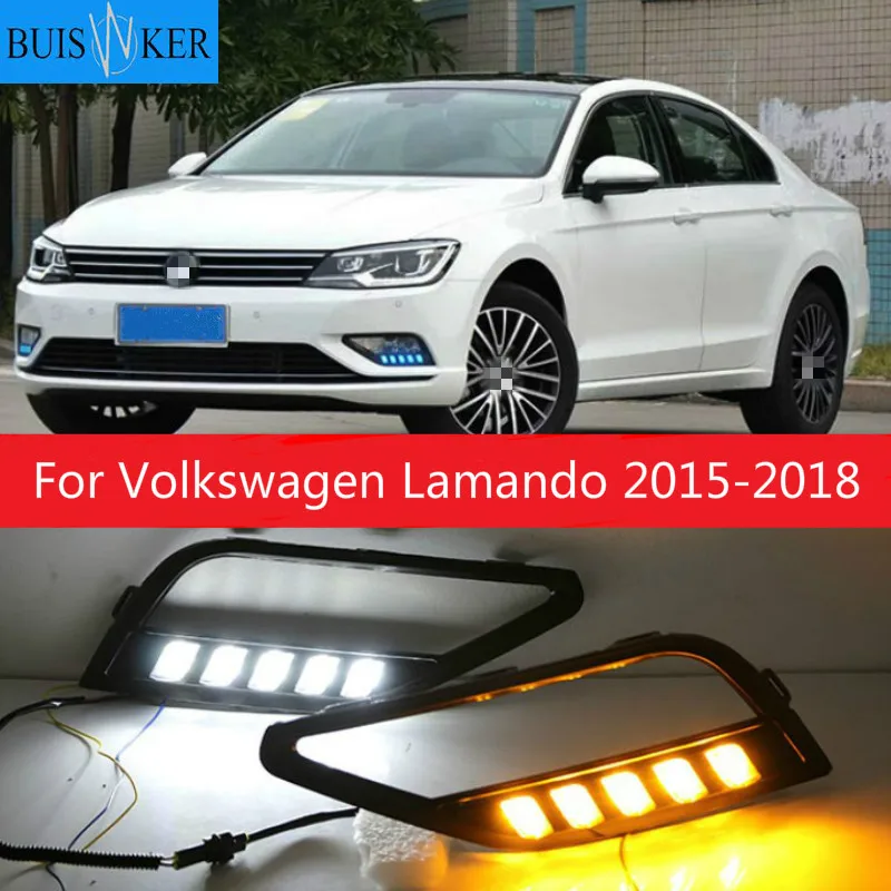 LED DRL Daytime Running Light Daylight driving yellow turn Signal lamp For Volkswagen Lamando 2015-2018
LED DRL Daytime Running Light Daylight driving yellow turn Signal lamp For Volkswagen Lamando 2015-2018
