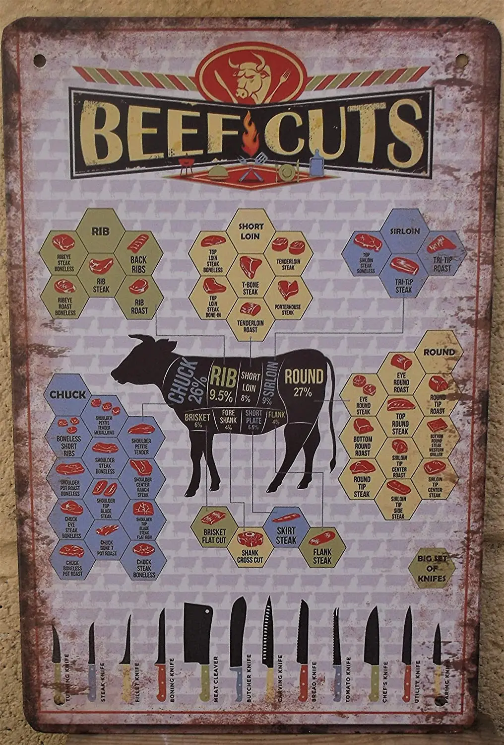 Butcher Steak Retro Metal Tin Sign Plaque Poster Wall Decor Art Shabby Chic Gift
Butcher Steak Retro Metal Tin Sign Plaque Poster Wall Decor Art Shabby Chic Gift