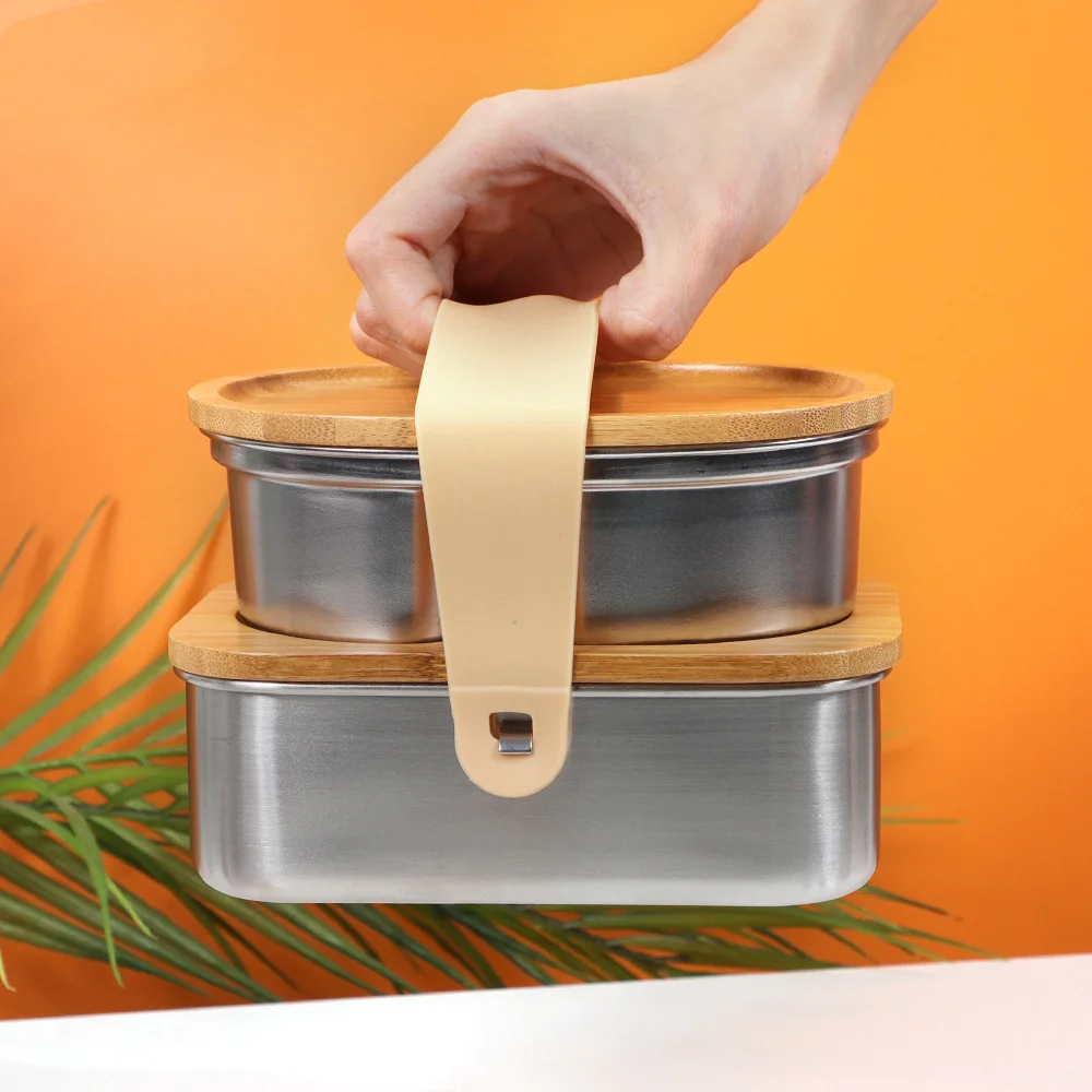 500Ml/800Ml Stainless Steel Lunch Box With Bamboo Lid Japanese Bento Box for Kids and Adult Portable Lunch Food Container To Go
500Ml/800Ml Stainless Steel Lunch Box With Bamboo Lid Japanese Bento Box for Kids and Adult Portable Lunch Food Container To Go