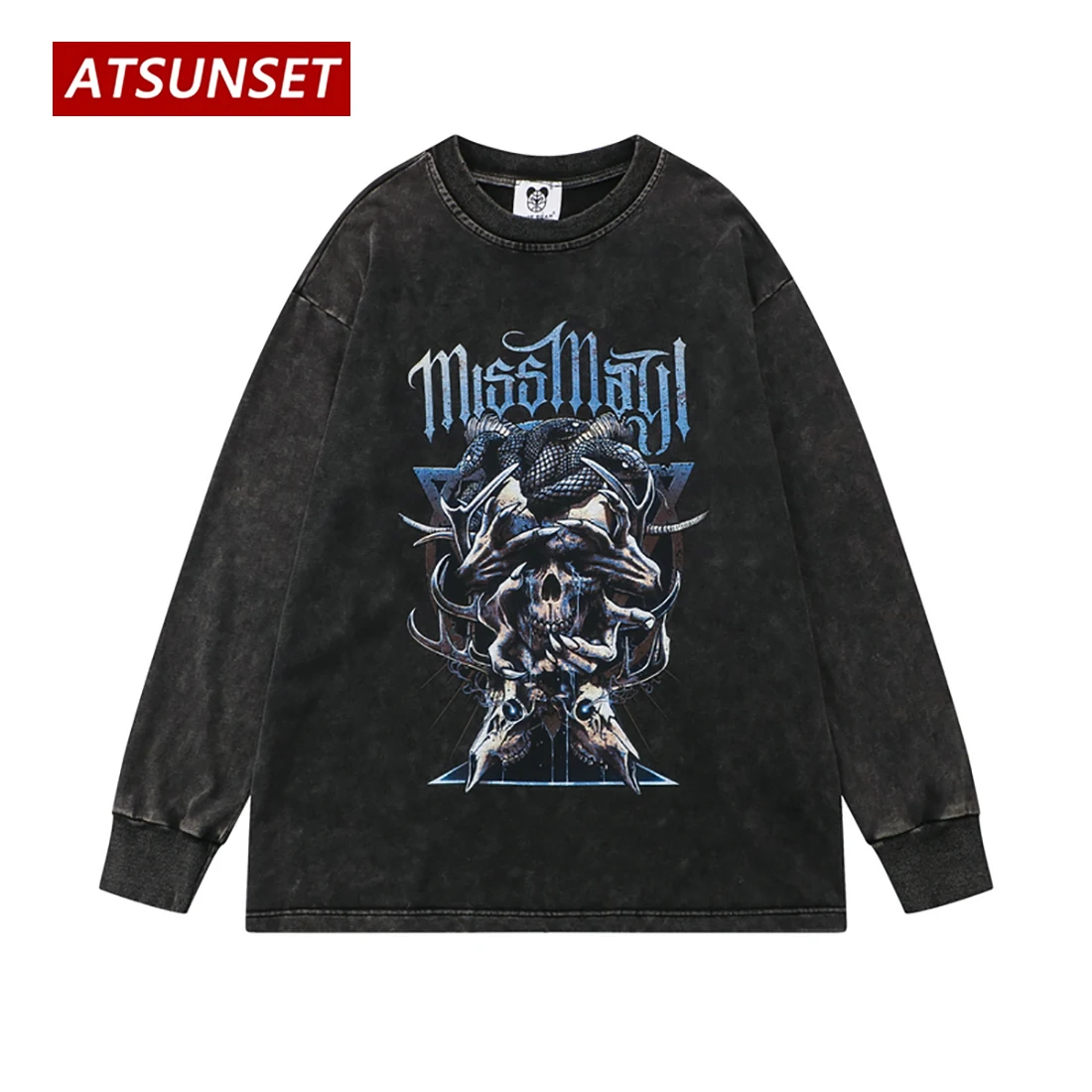 Толстовка ATSUNSET Land Of The Skeleton с принтом демона, Осенний хлопковый пуловер в стиле хип-хоп, уличный стиль ретро, худи с круглым вырезом Tops
Толстовка ATSUNSET Land Of The Skeleton с принтом демона, Осенний хлопковый пуловер в стиле хип-хоп, уличный стиль ретро, худи с круглым вырезом Tops