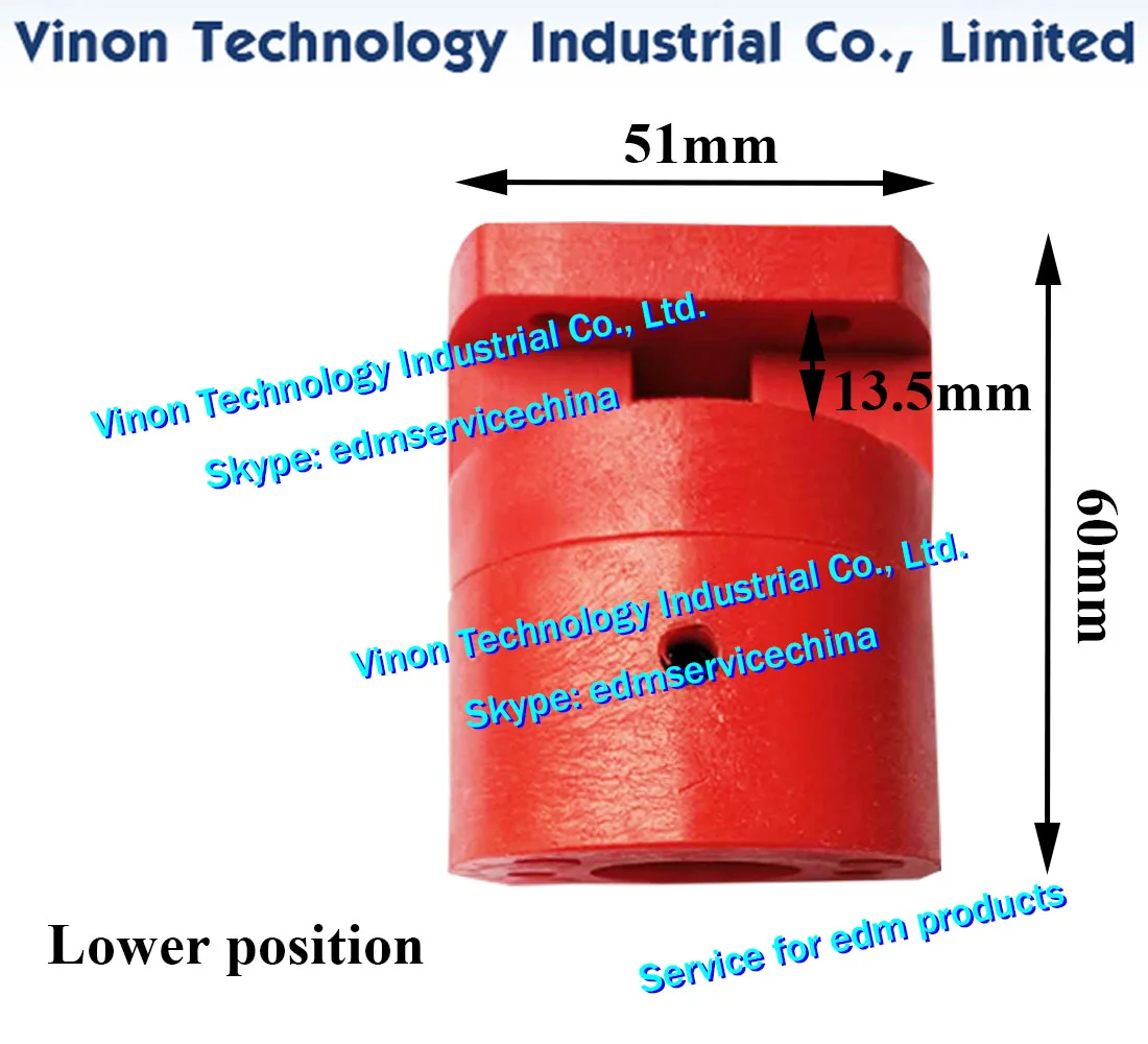 Ruijun machine Lower Holder for Power Feed Contact (size: 51x60mm) used for RUIJUN High Speed Medium Speed Wire Cutting Machine
Ruijun machine Lower Holder for Power Feed Contact (size: 51x60mm) used for RUIJUN High Speed Medium Speed Wire Cutting Machine
