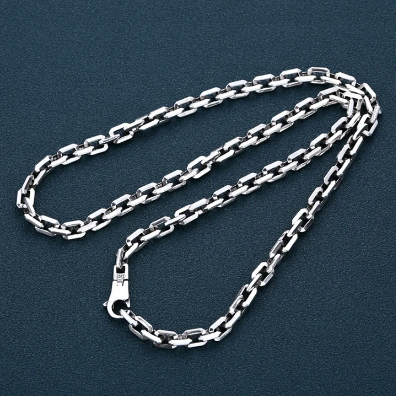 Real SIlver 6mm Fashion Horn Chain Necklace Man Male S925 Sterling Silver Personality Smooth Bright Square O Chain Jewelry
Real SIlver 6mm Fashion Horn Chain Necklace Man Male S925 Sterling Silver Personality Smooth Bright Square O Chain Jewelry