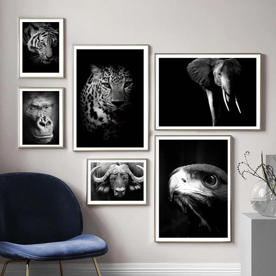 Elephant leopard Tiger Bison Gorilla Eagle Nordic Posters And Prints Wall Art Canvas Painting Wall Picture For Living Room Decor
Elephant leopard Tiger Bison Gorilla Eagle Nordic Posters And Prints Wall Art Canvas Painting Wall Picture For Living Room Decor