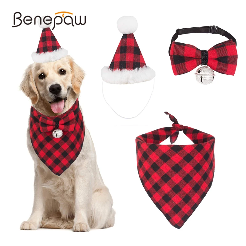 Benepaw Classic Plaid Dog Bandana Hat Bow Tie Set Christmas Pet Costume Decoration Accessories For Small Medium Large Dogs Cats
Benepaw Classic Plaid Dog Bandana Hat Bow Tie Set Christmas Pet Costume Decoration Accessories For Small Medium Large Dogs Cats