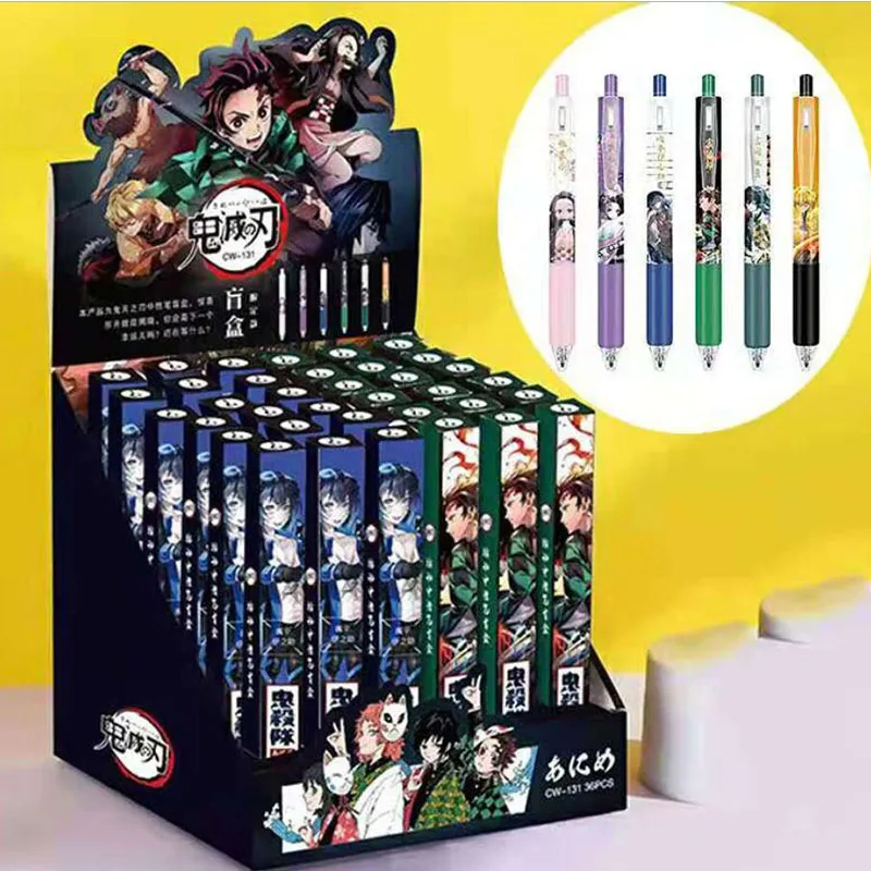 36 pcs/lot Kawaii Demon Slayer Gel Pen Cute 0.5mm black Ink Signature Pens Promotional Gift Office School Supplies
36 pcs/lot Kawaii Demon Slayer Gel Pen Cute 0.5mm black Ink Signature Pens Promotional Gift Office School Supplies