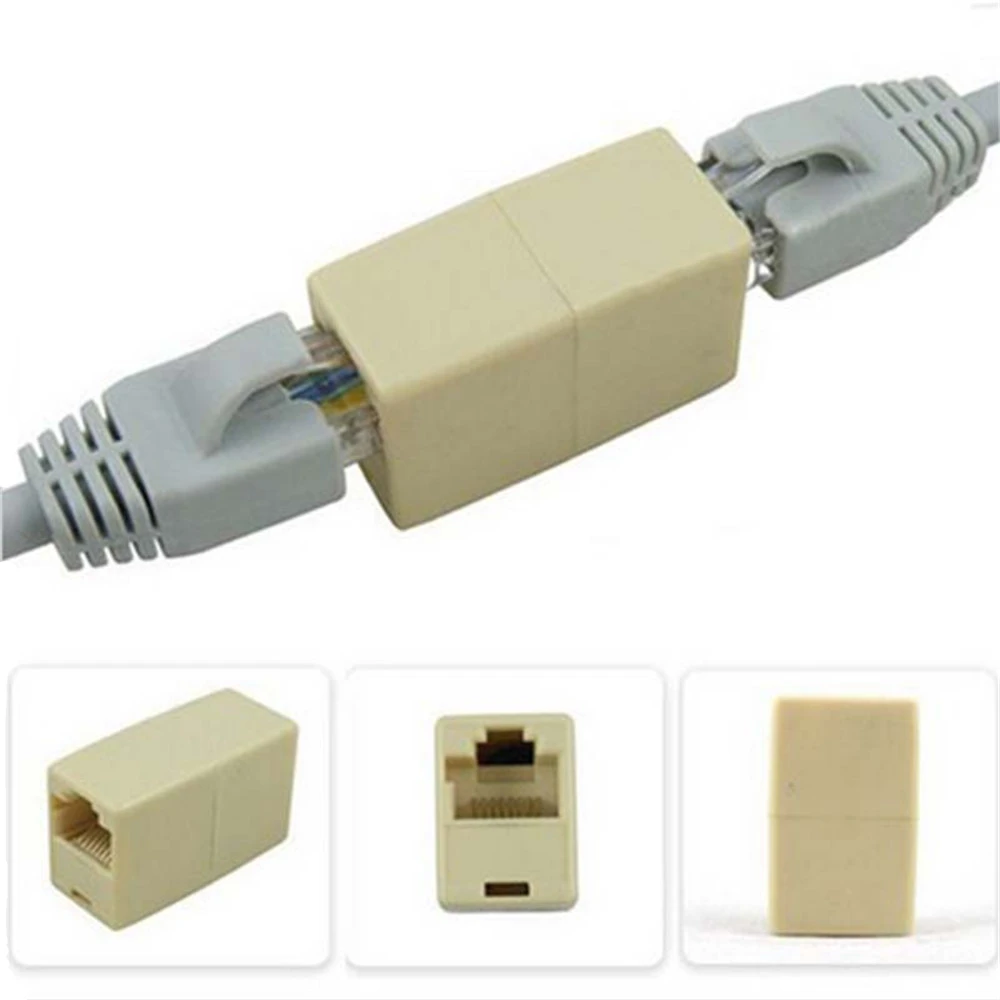 5Pcs Cat5 RJ45 Coupler Jointer Network Cable Extender Adapter Connector for Ethernet Cable Female to Female
5Pcs Cat5 RJ45 Coupler Jointer Network Cable Extender Adapter Connector for Ethernet Cable Female to Female
