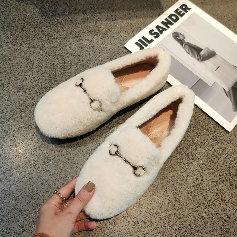Woolen Shoes Women Wear Cotton Shoes Outside In Autumn and Winter 2021 New Versatile Korean Sleeve Lefu Shoes Women's Plush
Woolen Shoes Women Wear Cotton Shoes Outside In Autumn and Winter 2021 New Versatile Korean Sleeve Lefu Shoes Women's Plush
