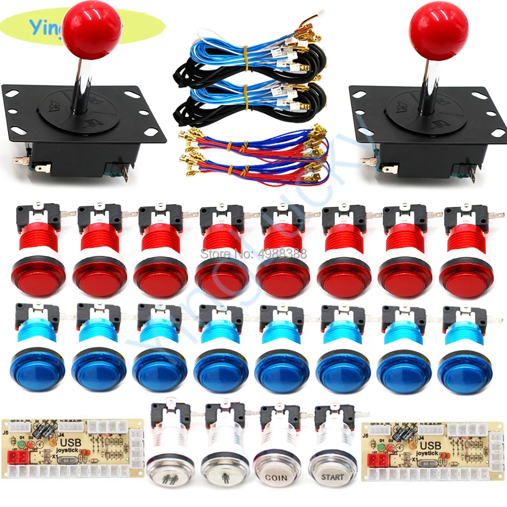 Arcade Joystick DIY zero delay pc USB & sanwa joysticks 2 Player Games Accessories LED colored buttons Big round joystick
Arcade Joystick DIY zero delay pc USB & sanwa joysticks 2 Player Games Accessories LED colored buttons Big round joystick