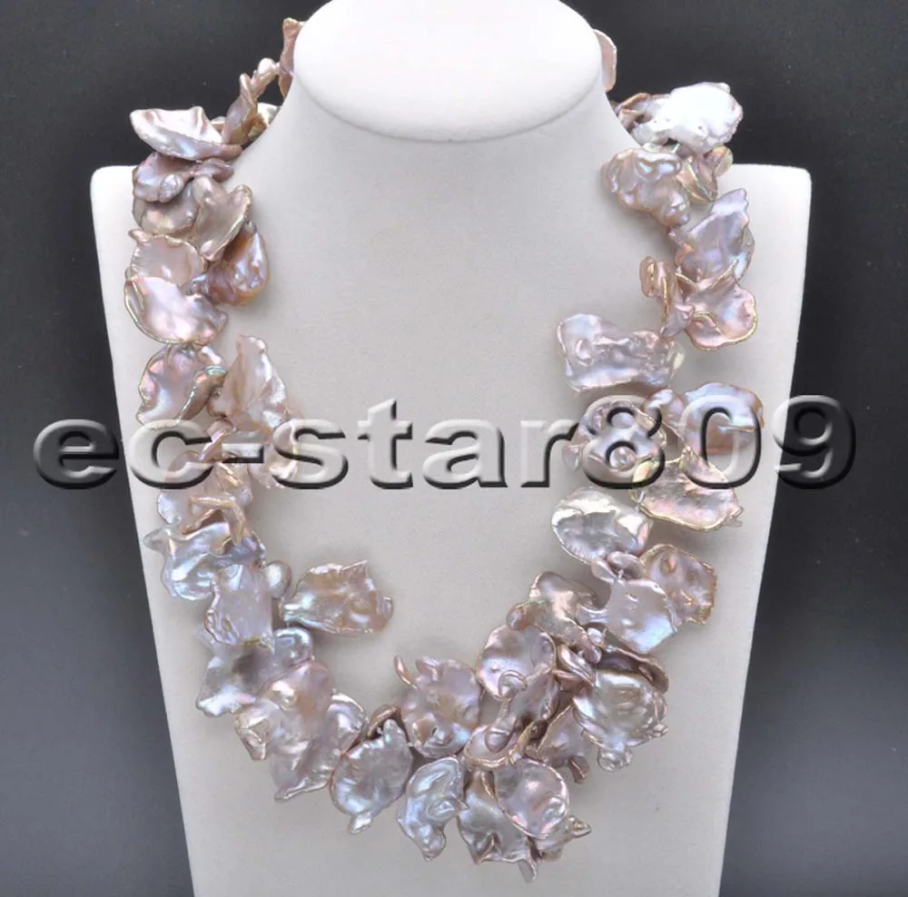 P5648 Huge 18" 25mm Peacock-Lavender Baroque Lamina Keshi Reborn Pearl Necklace
P5648 Huge 18" 25mm Peacock-Lavender Baroque Lamina Keshi Reborn Pearl Necklace