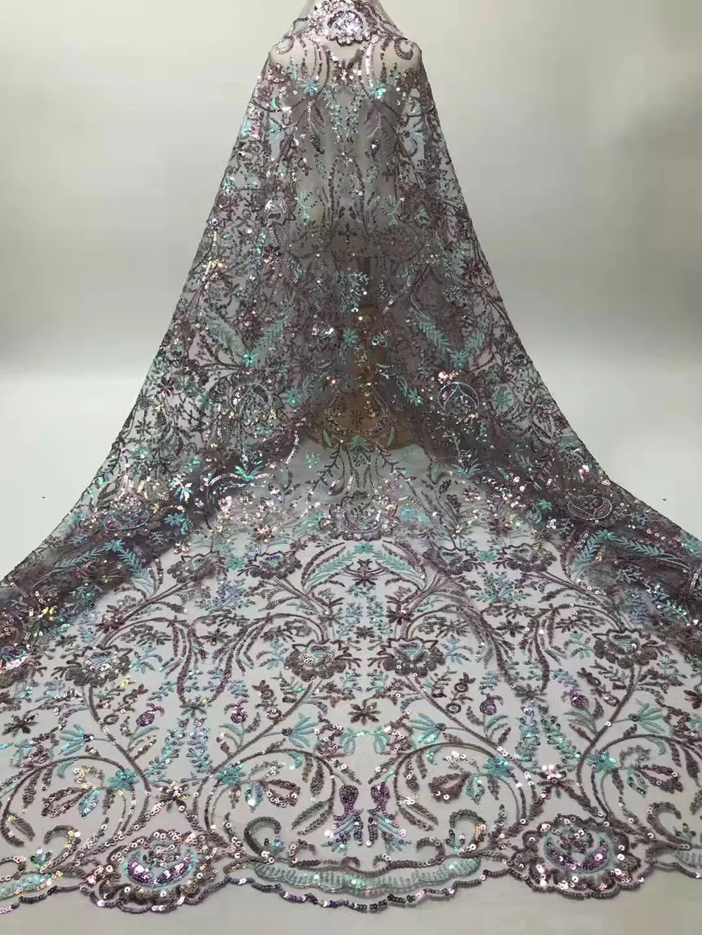 Beautiful African Mesh Lace Fabric Nigerian Embroidery Sequins Craft Sewing Design Supplies Banquet Prom Party Wedding Dress DIY
Beautiful African Mesh Lace Fabric Nigerian Embroidery Sequins Craft Sewing Design Supplies Banquet Prom Party Wedding Dress DIY